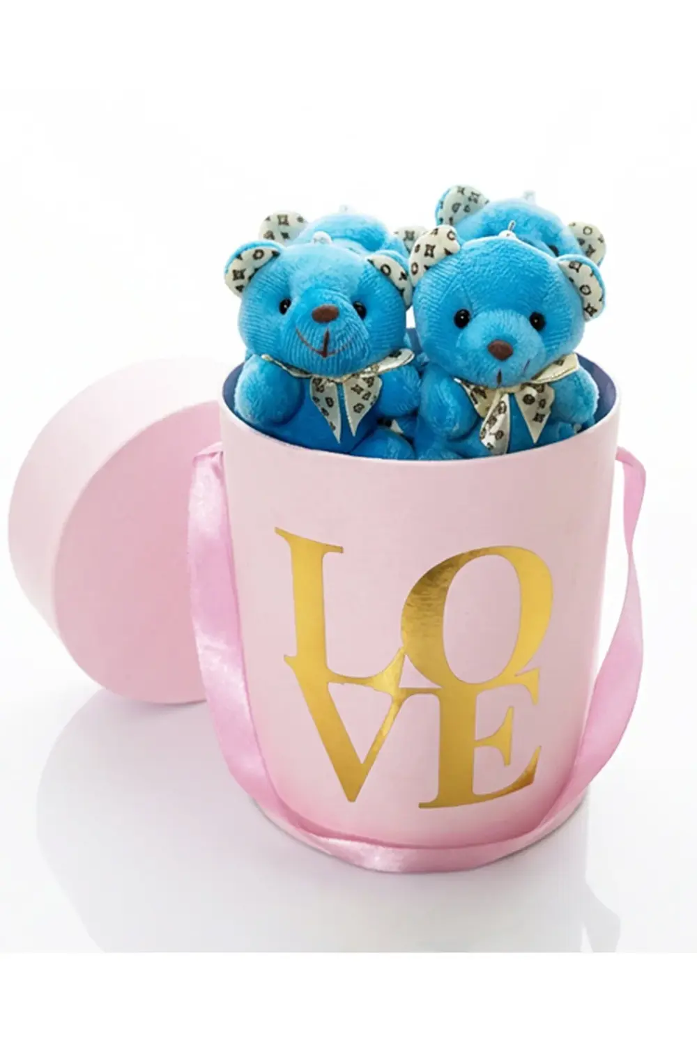 Pembe Kutuda Minik Ayıcıklar - Sevgililer Günü Hediyesi - Sevgili
