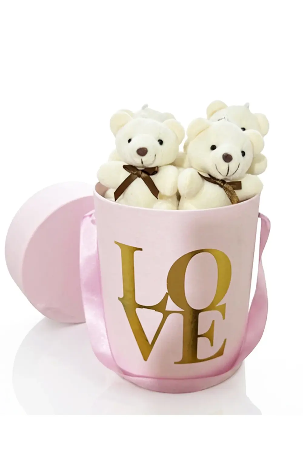Pembe Kutuda Minik Ayıcıklar - Sevgililer Günü Hediyesi - Sevgili