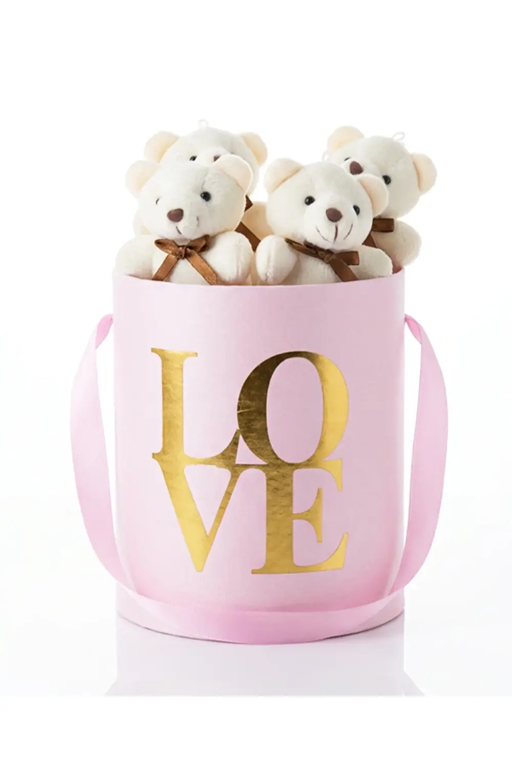 Pembe Kutuda Minik Ayıcıklar - Sevgililer Günü Hediyesi - Sevgili