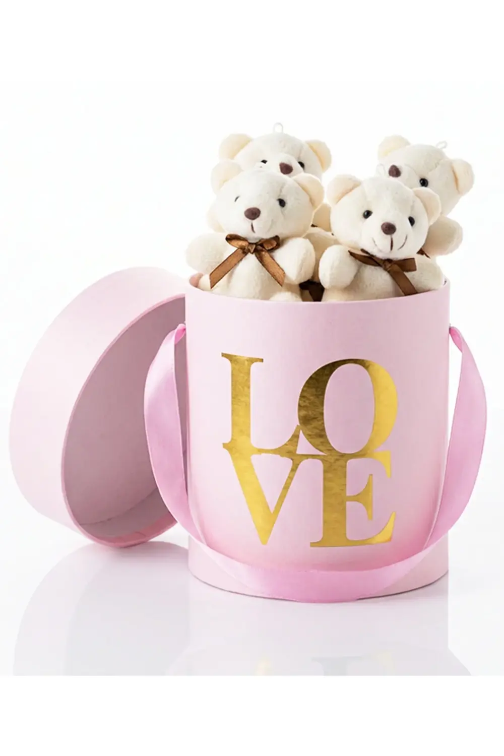 Pembe Kutuda Minik Ayıcıklar - Sevgililer Günü Hediyesi - Sevgili