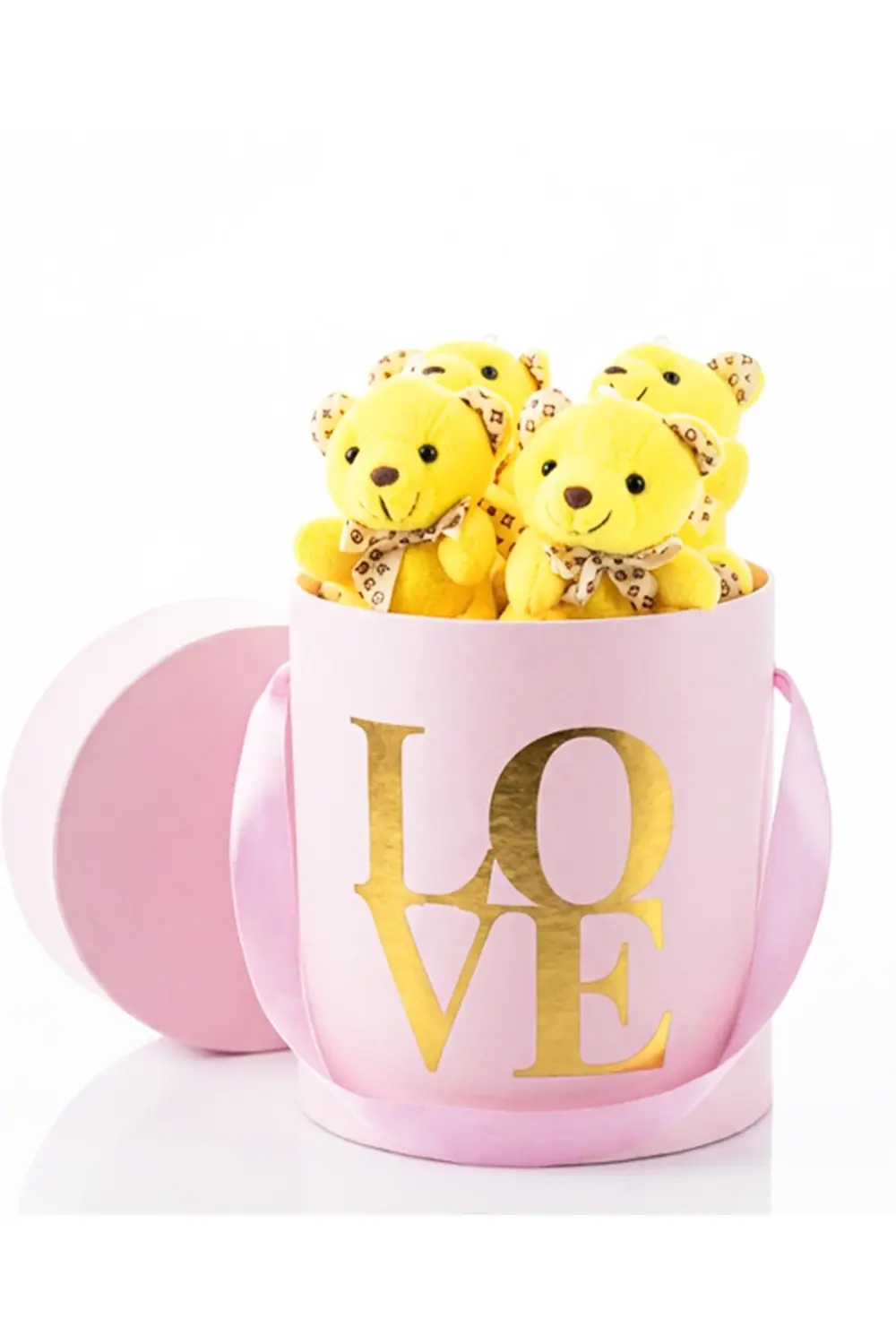 Pembe Kutuda Minik Ayıcıklar - Sevgililer Günü Hediyesi - Sevgili