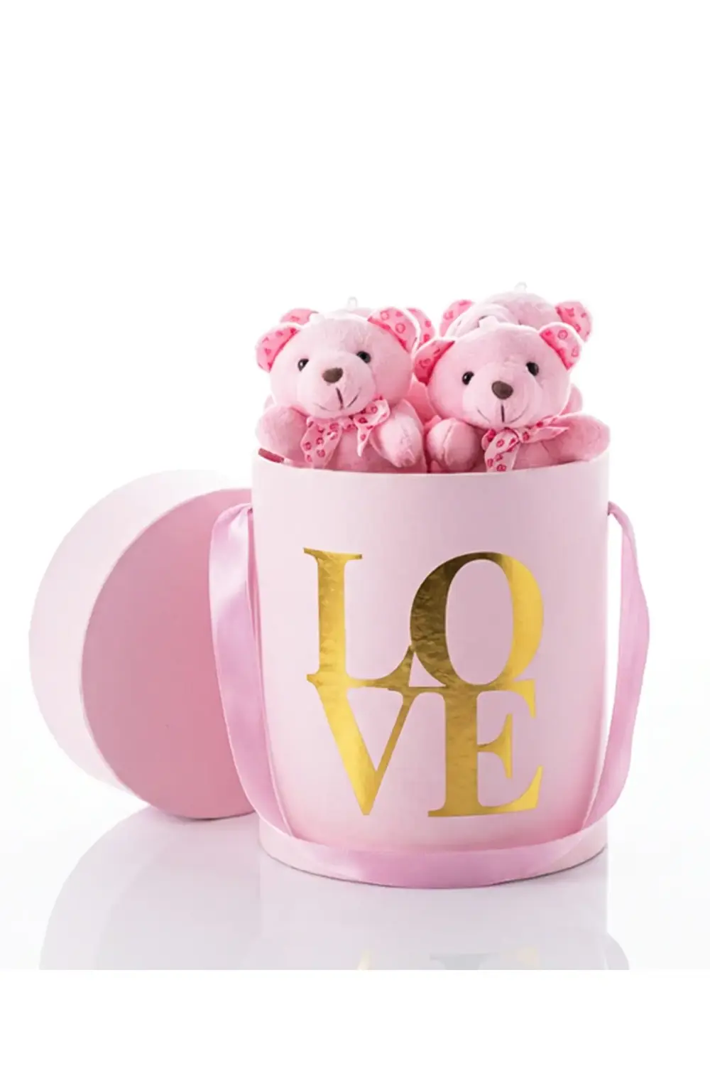 Pembe Kutuda Minik Ayıcıklar - Sevgililer Günü Hediyesi - Sevgili