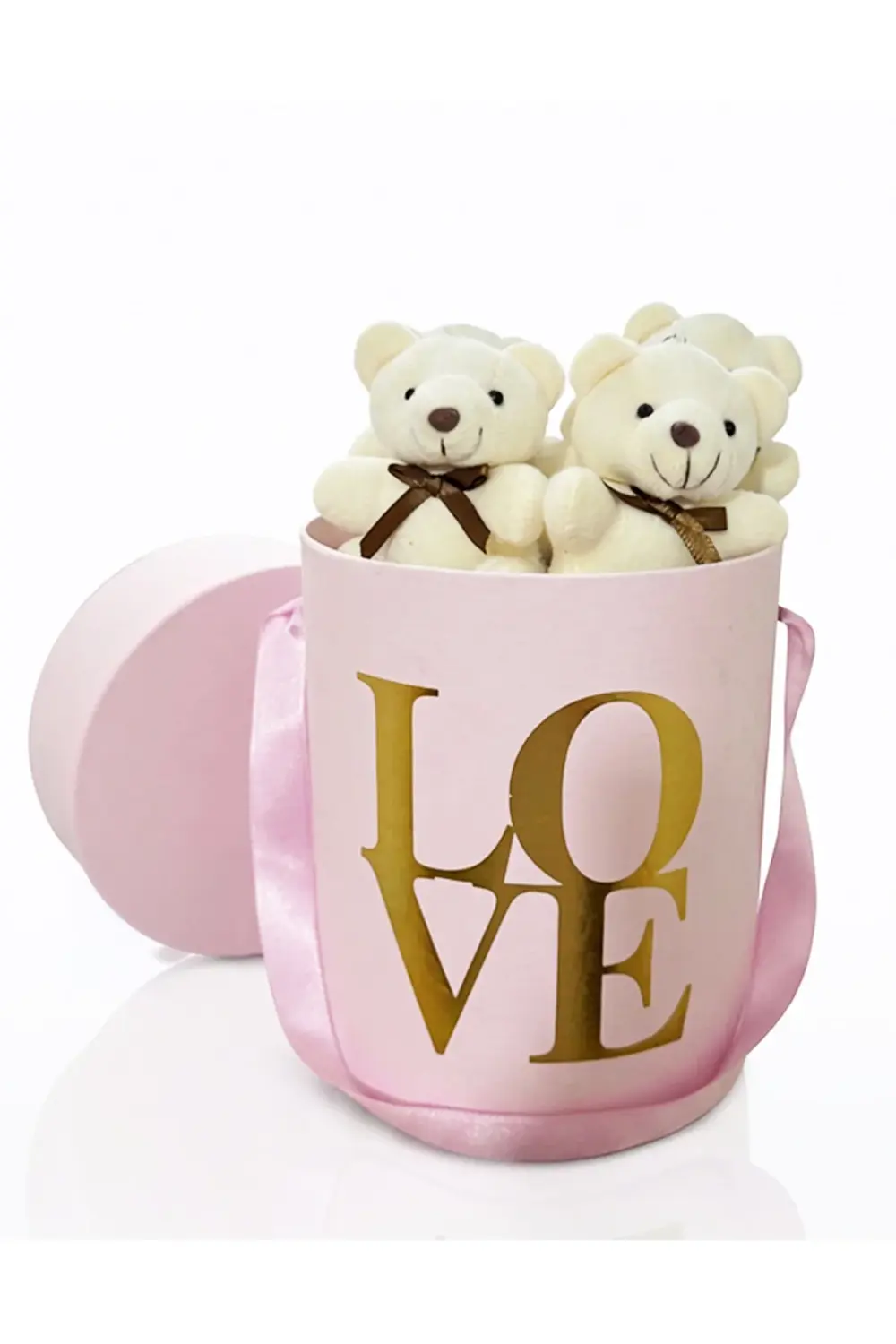 Pembe Kutuda Minik Ayıcıklar - Sevgililer Günü Hediyesi - Sevgili