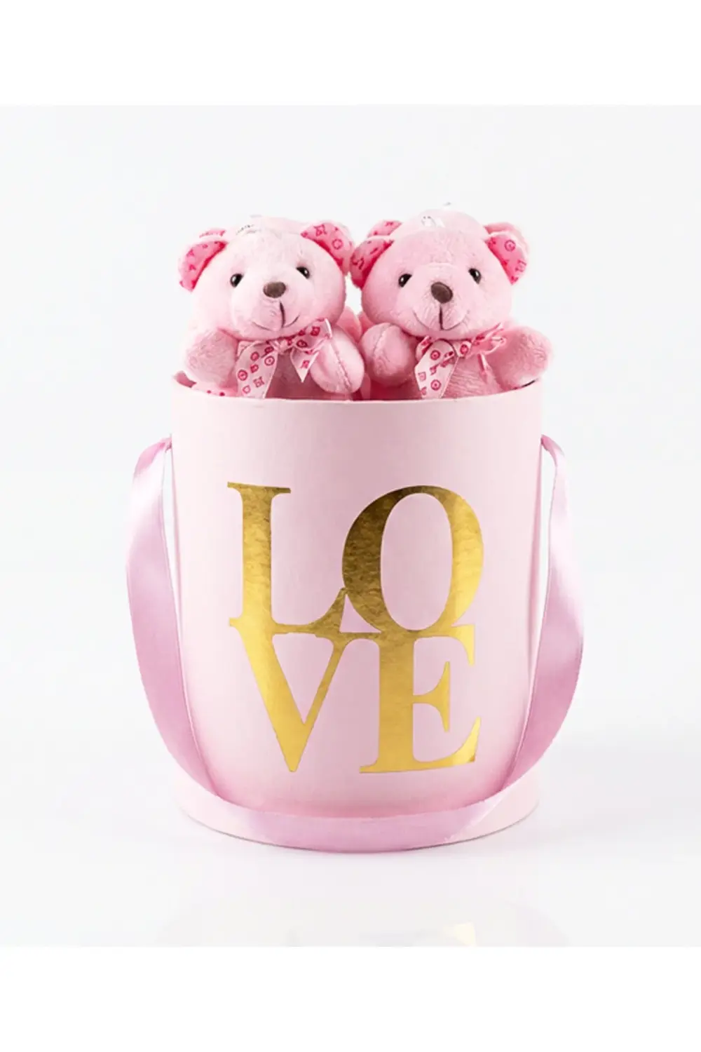Pembe Kutuda Minik Ayıcıklar - Sevgililer Günü Hediyesi - Sevgili