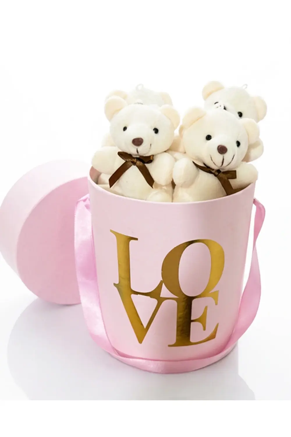 Pembe Kutuda Minik Ayıcıklar - Sevgililer Günü Hediyesi - Sevgili
