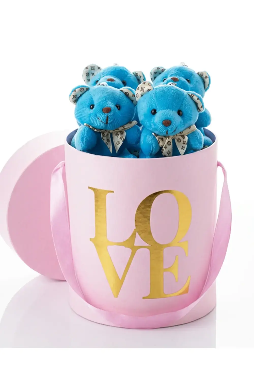 Pembe Kutuda Minik Ayıcıklar - Sevgililer Günü Hediyesi - Sevgili