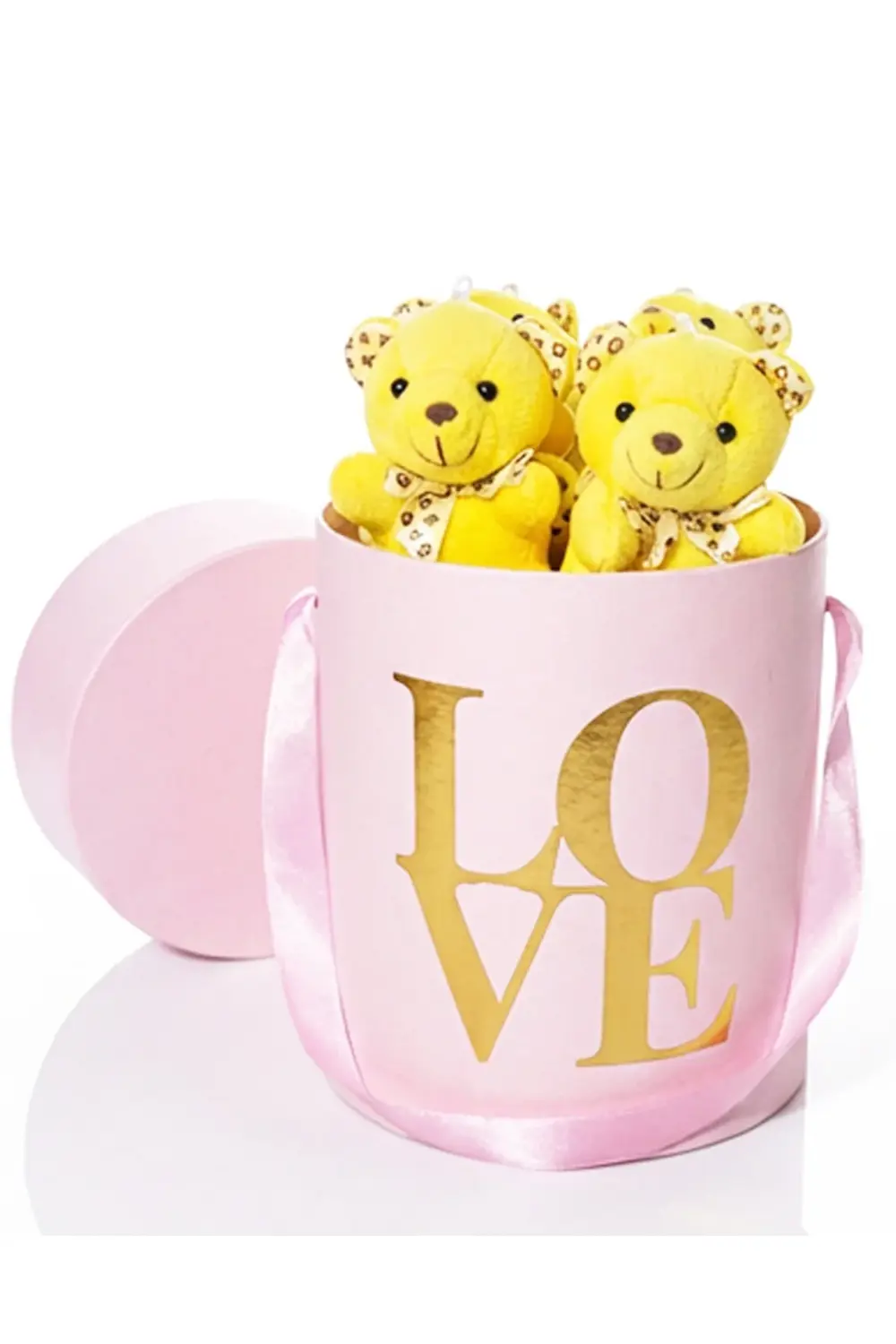 Pembe Kutuda Minik Ayıcıklar - Sevgililer Günü Hediyesi - Sevgili