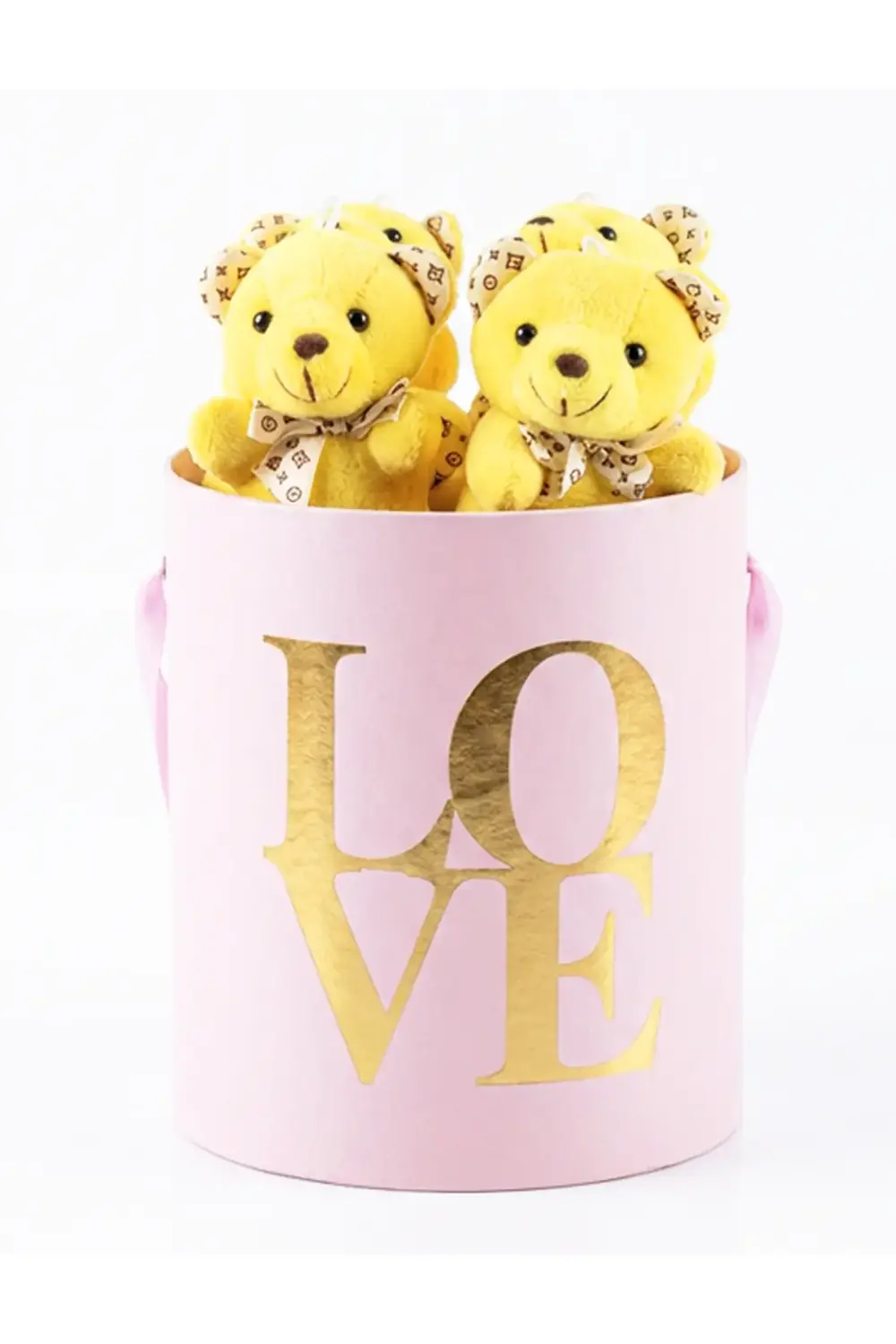 Pembe Kutuda Minik Ayıcıklar - Sevgililer Günü Hediyesi - Sevgili