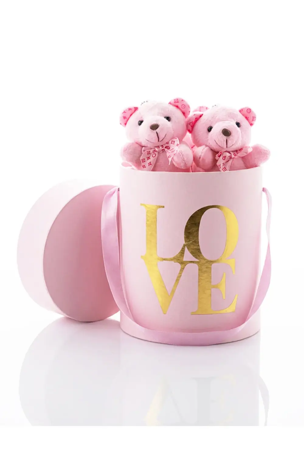 Pembe Kutuda Minik Ayıcıklar - Sevgililer Günü Hediyesi - Sevgili