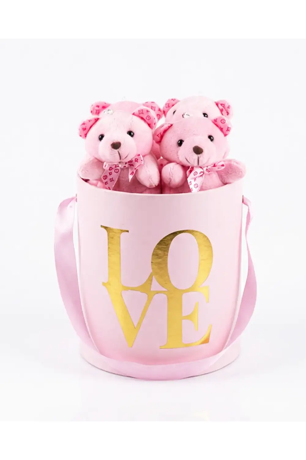 Pembe Kutuda Minik Ayıcıklar - Sevgililer Günü Hediyesi - Sevgili