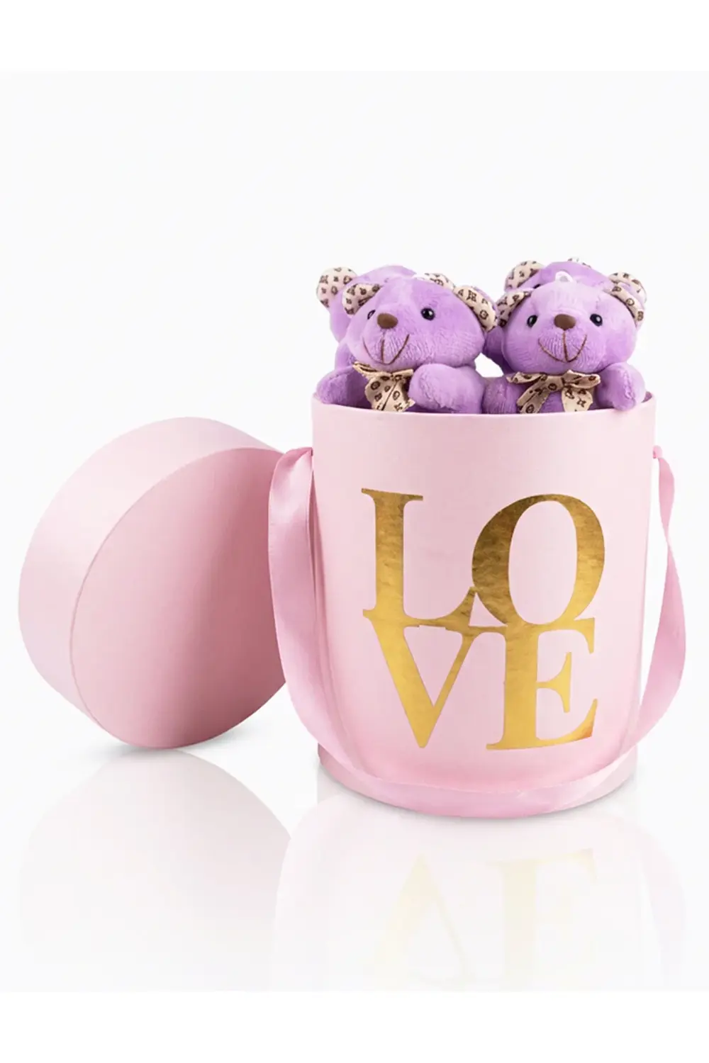 Pembe Kutuda Minik Ayıcıklar - Sevgililer Günü Hediyesi - Sevgili