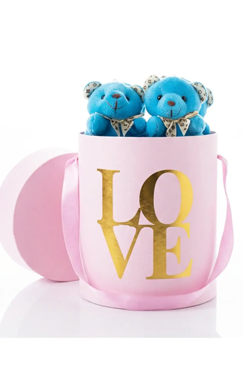 Pembe Kutuda Minik Ayıcıklar - Sevgililer Günü Hediyesi - Sevgili