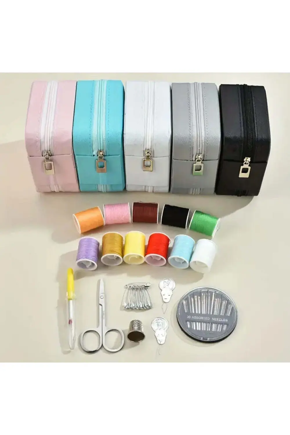 Tuhafiyecimiz Pembe Kutulu Dikiş Makinesi Kiti, Dikiş Aksesuarları Ve Malzemele Tuhafiyecimiz Pembe Kutulu Dikiş Makinesi Kiti, Dikiş Aksesuarları Ve Malzemele