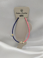 PEMBE LACİVERT DENİZ KABUĞU VE NAZAR BONCUK DETAY HALHAL-HALHAL39