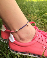 PEMBE LACİVERT DENİZ KABUĞU VE NAZAR BONCUK DETAY HALHAL-HALHAL39