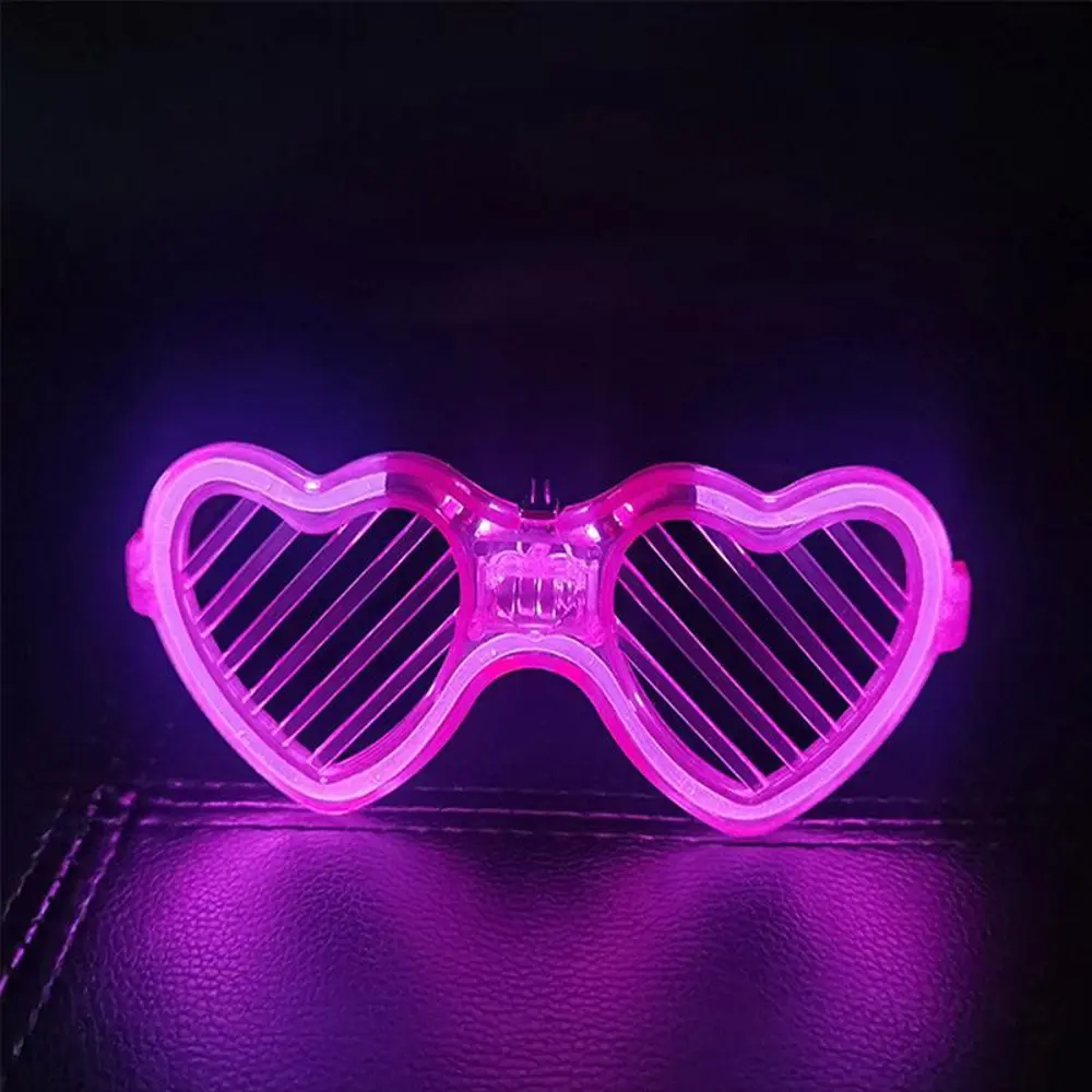 Pembe LED Işıklı Kalp Gözlük – 3 Modlu Parti - Glow Gözlüğü (4741 Pembe LED Işıklı Kalp Gözlük – 3 Modlu Parti - Glow Gözlüğü (4741