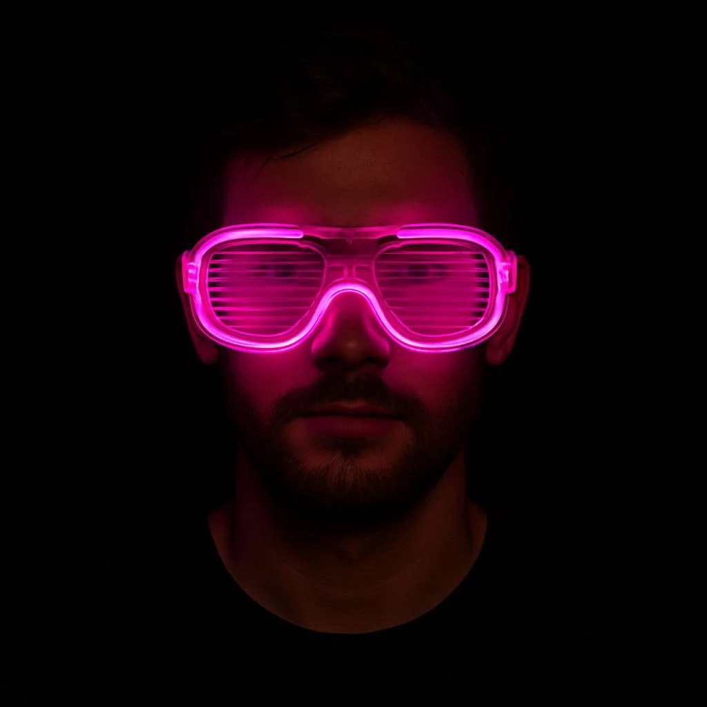 Pembe Led Işıklı Parti Gözlüğü - Neon Glow Şerit Gözlük 3 Modlu Pembe Led Işıklı Parti Gözlüğü - Neon Glow Şerit Gözlük 3 Modlu