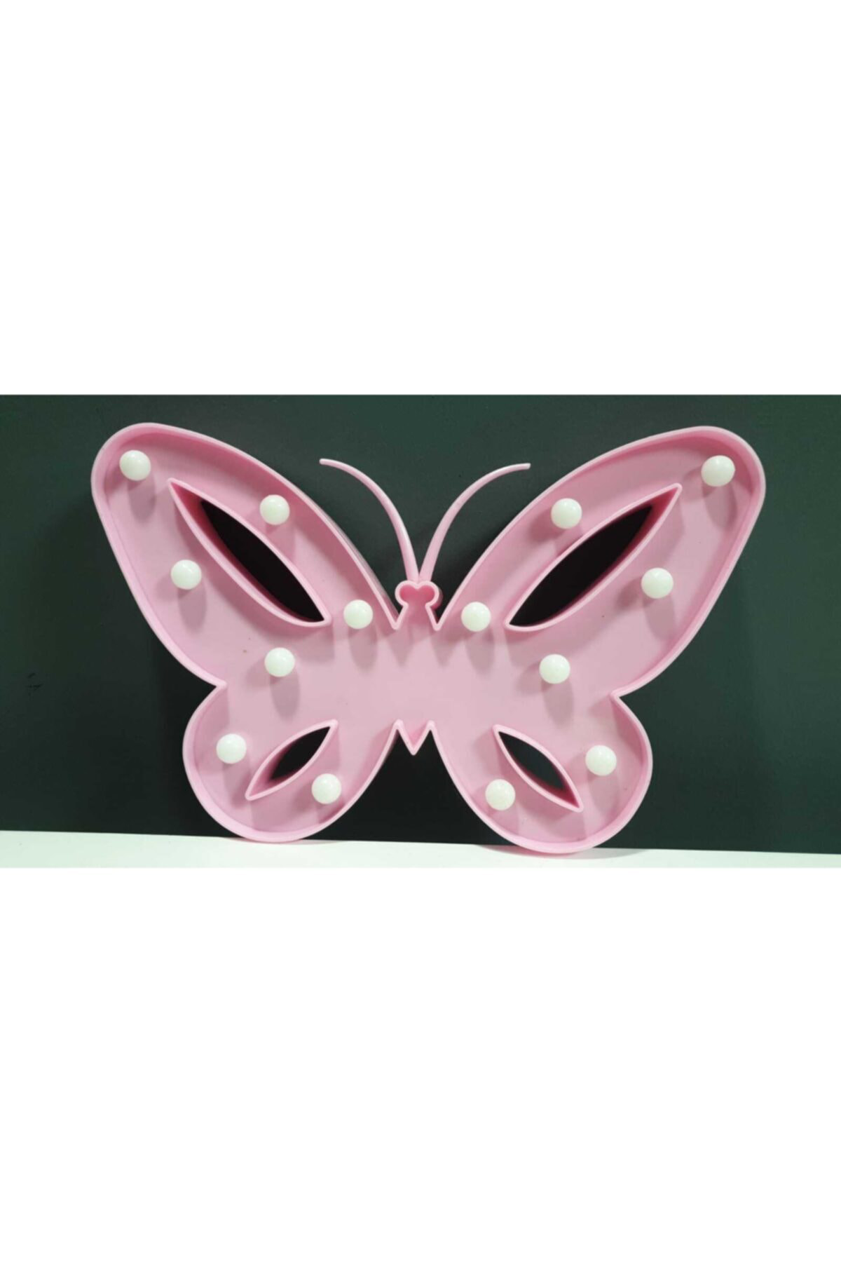 Elif Aksesuar Pembe Ledli Kelebek Dekor