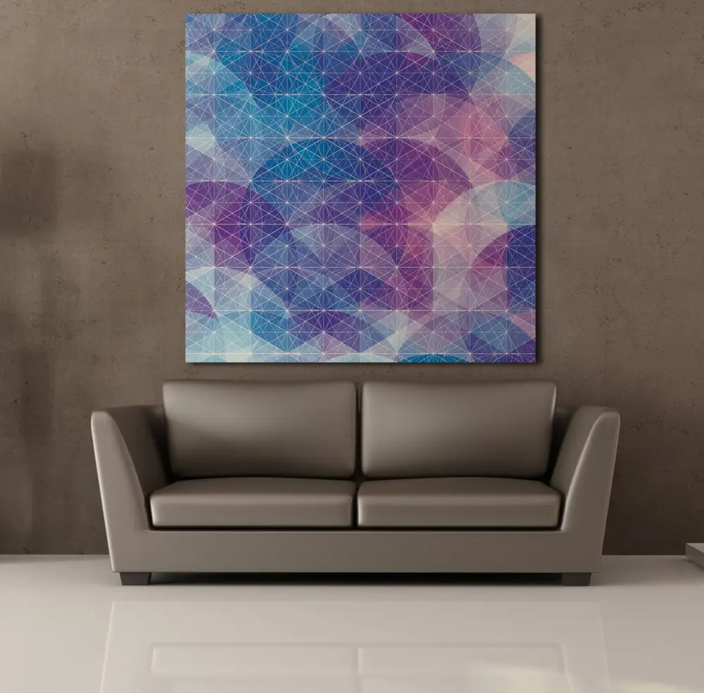 PEMBE MAVİ KANVAS TABLO