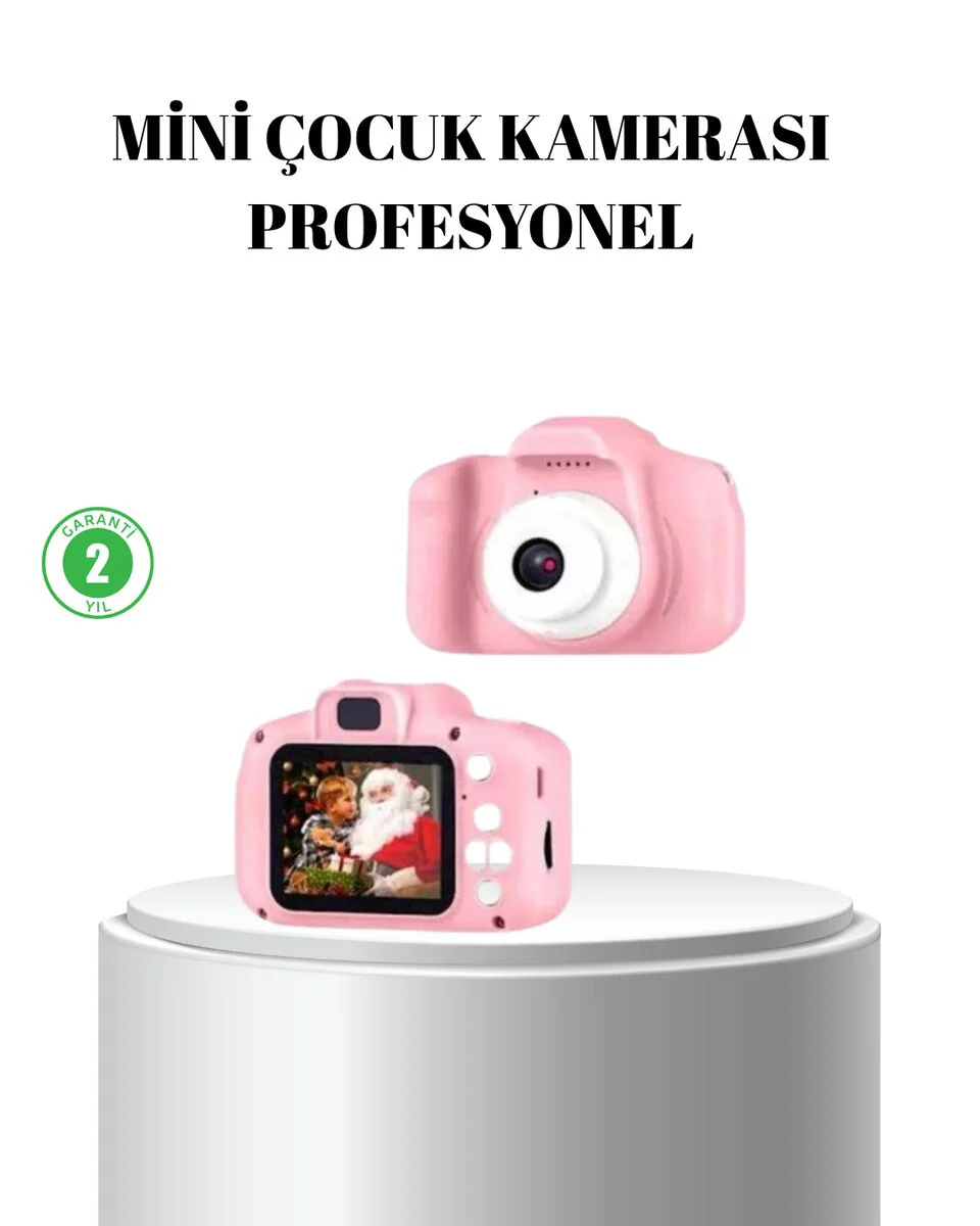 Pembe Mini 1080p HD Çocuk Kamera – 8MP Video Kaydı ve 32GB TF Kart Desteği