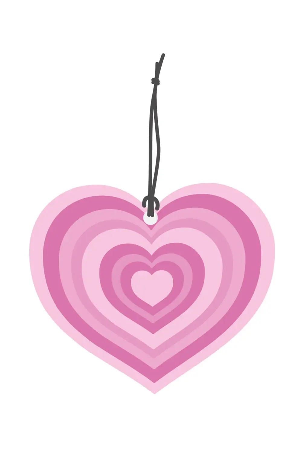 Pembe Motif Geçişli Kalp Oto Kokusu ve Oto Aksesuarı