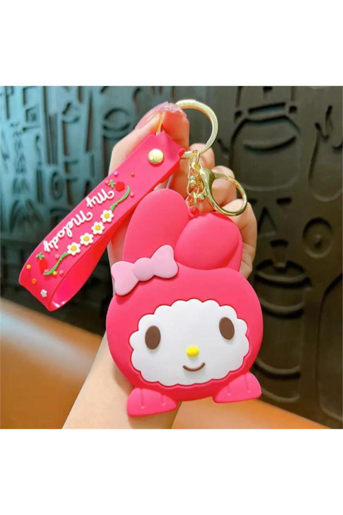 Pembe My Melody Fantasy Aynalı Anahtarlık