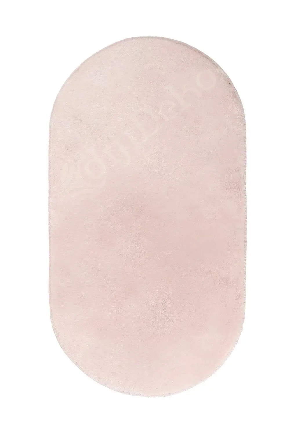 Pembe Oval Post Dokuma Halı Peluş Yumuşacık Antibakteriyel Çocuk