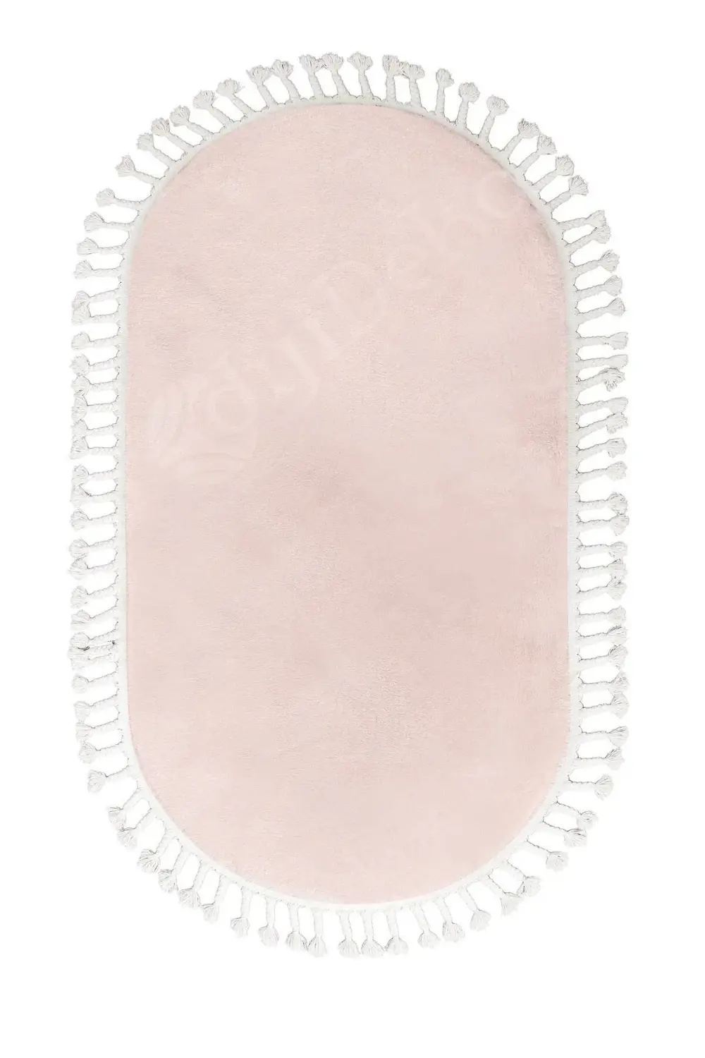 Pembe Oval Post Halı Saçaklı Peluş Yumuşacık Antibakteriyel Çocuk Pembe Oval Post Halı Saçaklı Peluş Yumuşacık Antibakteriyel Çocuk
