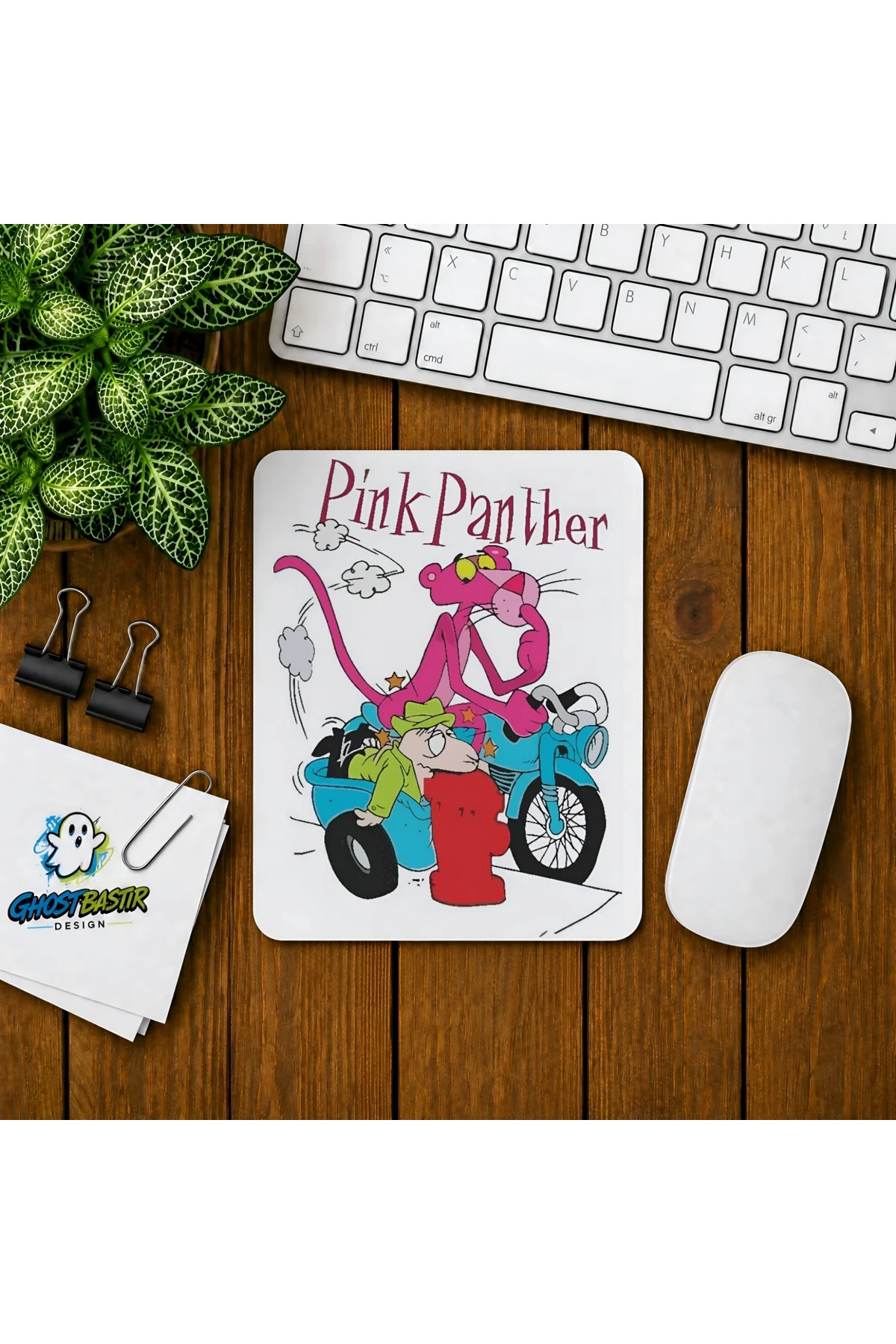Pembe Panter Baskılı Oyuncu Mousepad 0231