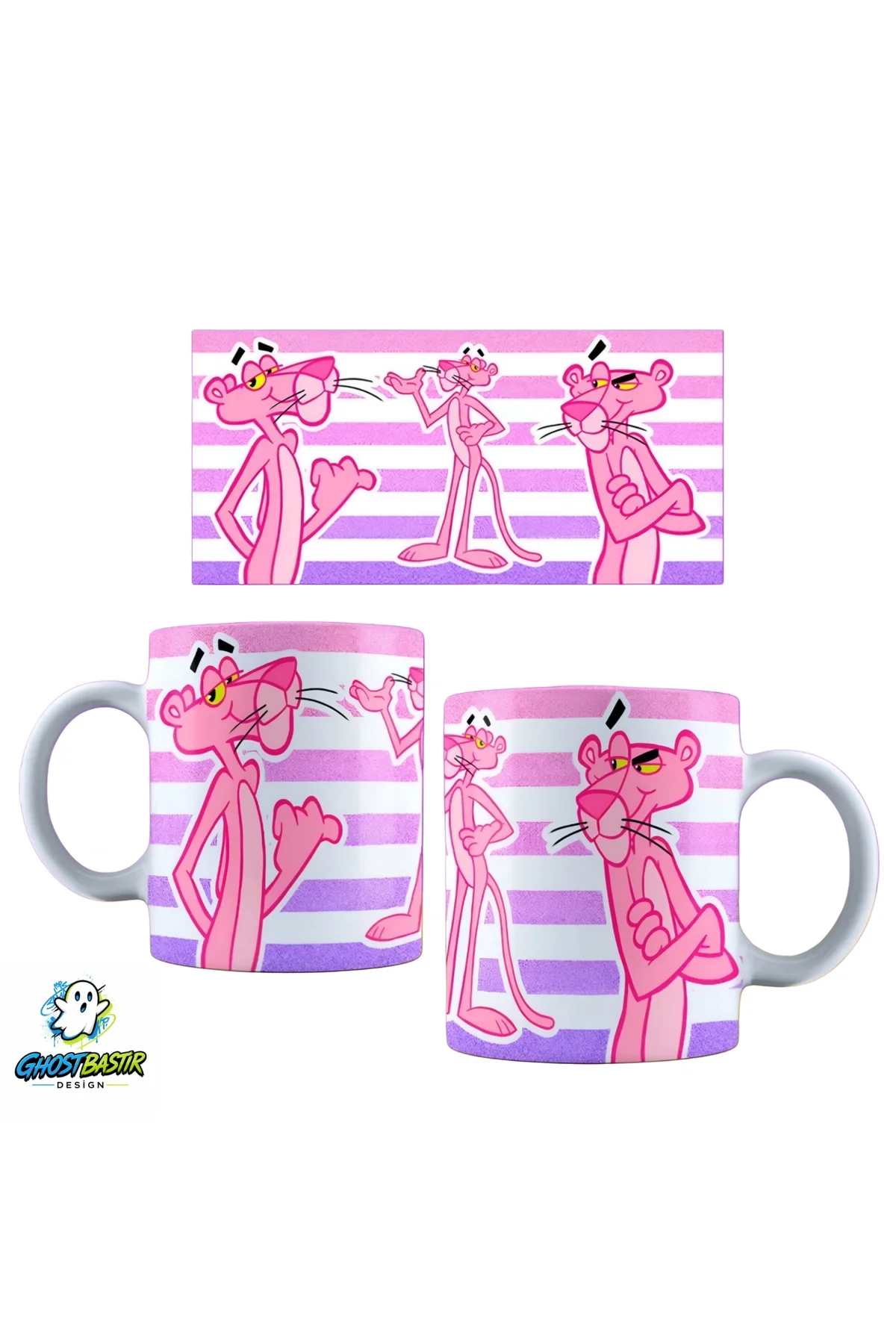 Pembe Panter Kupa Bardak | Tek Adet K0354