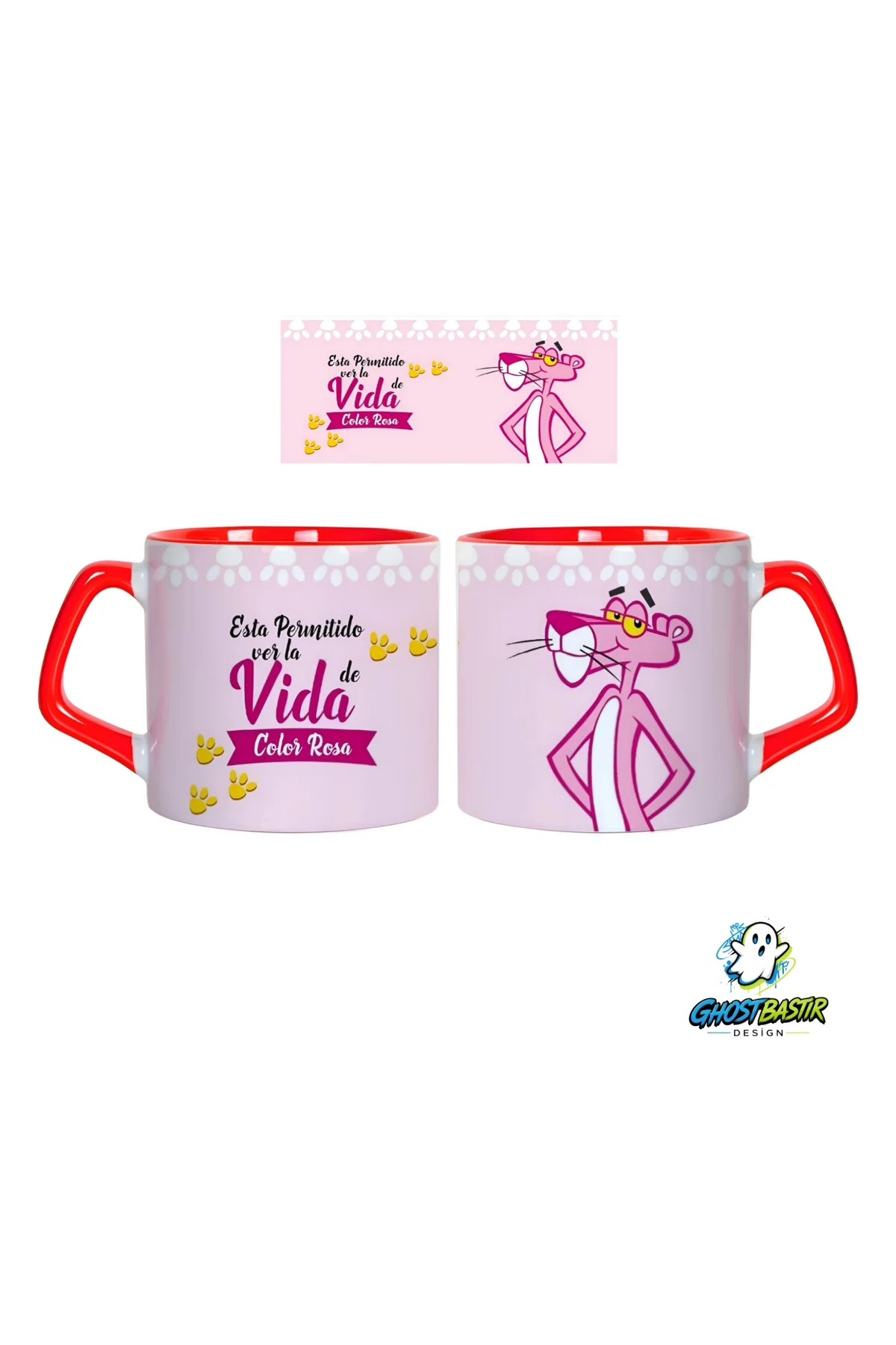 Pembe Panter Kupa Bardak | Tek Adet 0806