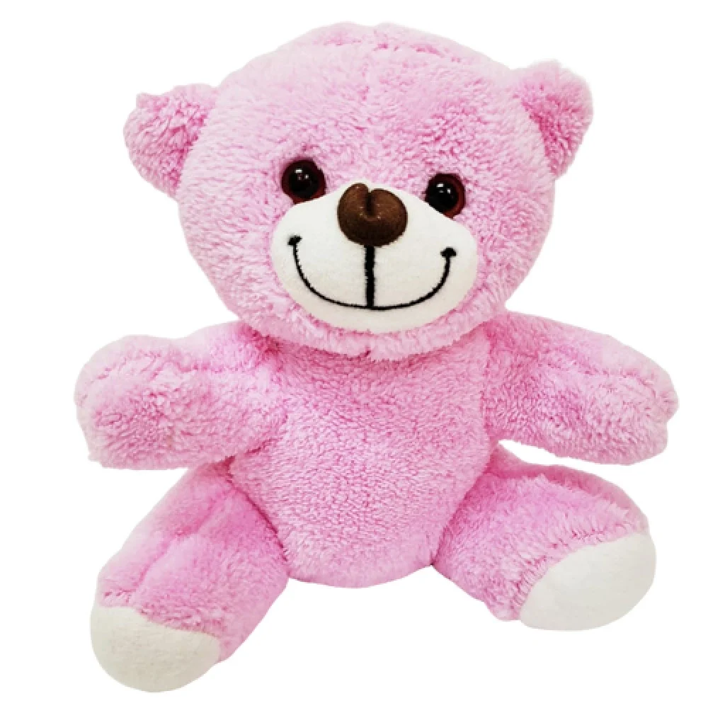 Pembe Peluş Ayıcık, Kar Küresi Ve Pembe Çikolata Not Defteri Hediye Seti