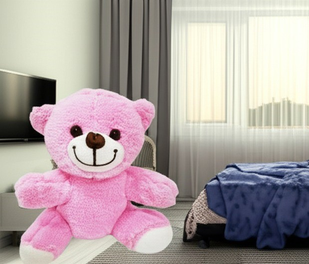 Pembe Peluş Oyuncak Ayıcık 25 cm Sevimli Yumuşak Oyuncak Kız Çocu Pembe Peluş Oyuncak Ayıcık 25 cm Sevimli Yumuşak Oyuncak Kız Çocu