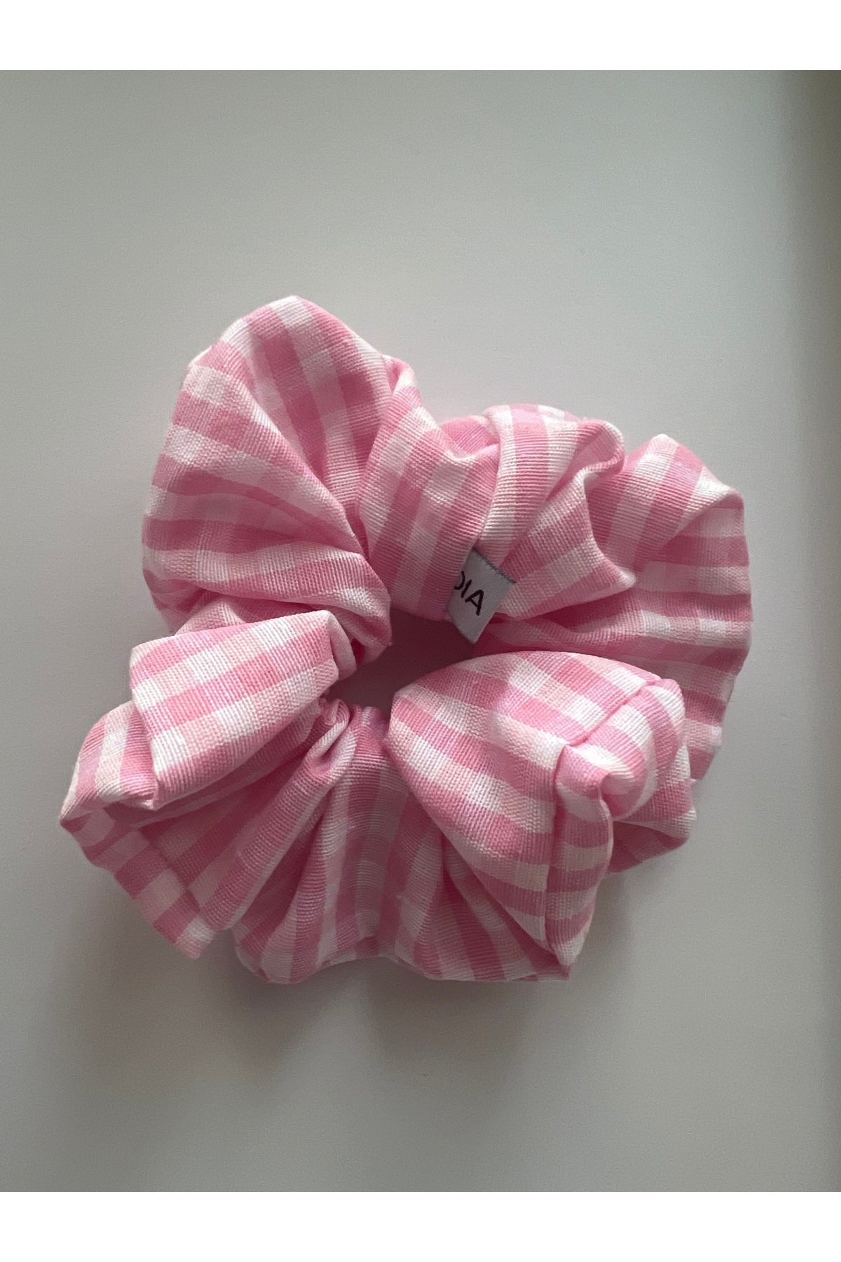 Pembe Pötikare Scrunchie Lastik Toka