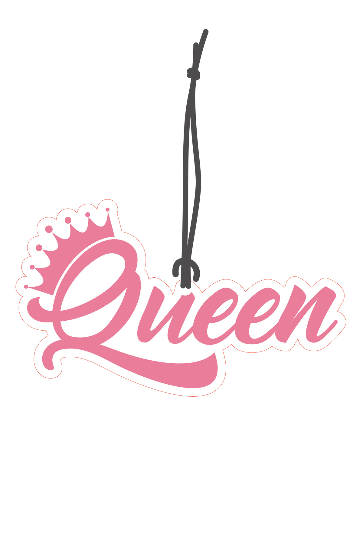 Pembe Queen Kraliçe Tasarımlı Oto Kokusu Dikiz Ayna Süsü Torpido 