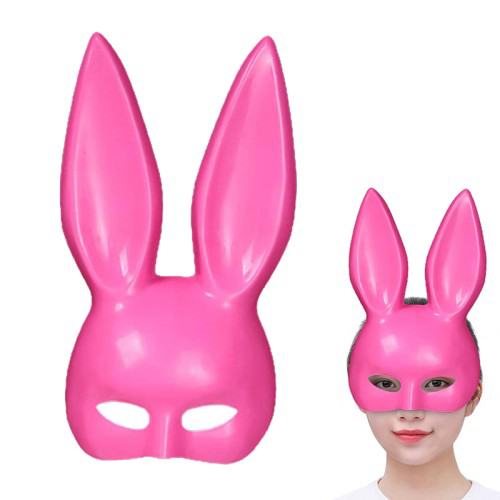 Pembe Renk Ekstra LüUzun Tavşan Maskesi Pembe Renk Ekstra LüUzun Tavşan Maskesi
