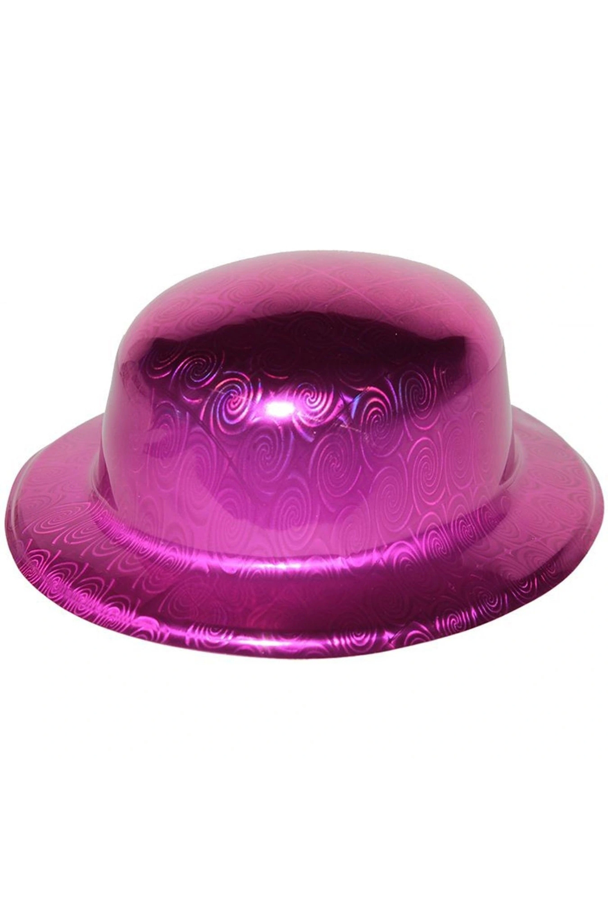 Nazeninstoğu Pembe Renk Hologramlı Plastik Yuvarlak Melon 27X24 Cm