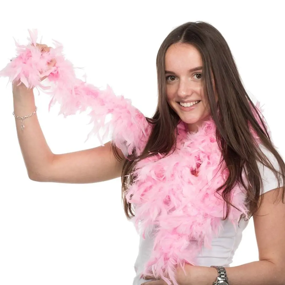 Pembe Renk Kabarık Kalın Otriş Boa Tüy 6 cm Genişlik 180-200 cm U Pembe Renk Kabarık Kalın Otriş Boa Tüy 6 cm Genişlik 180-200 cm U