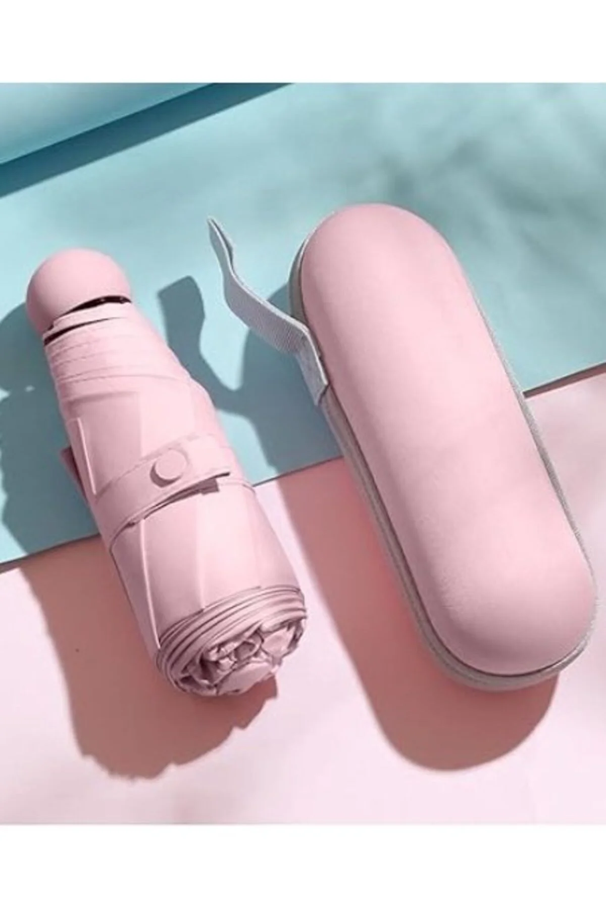 Pembe Renk Katlanır Çanta İçi Lüks Şemsiye