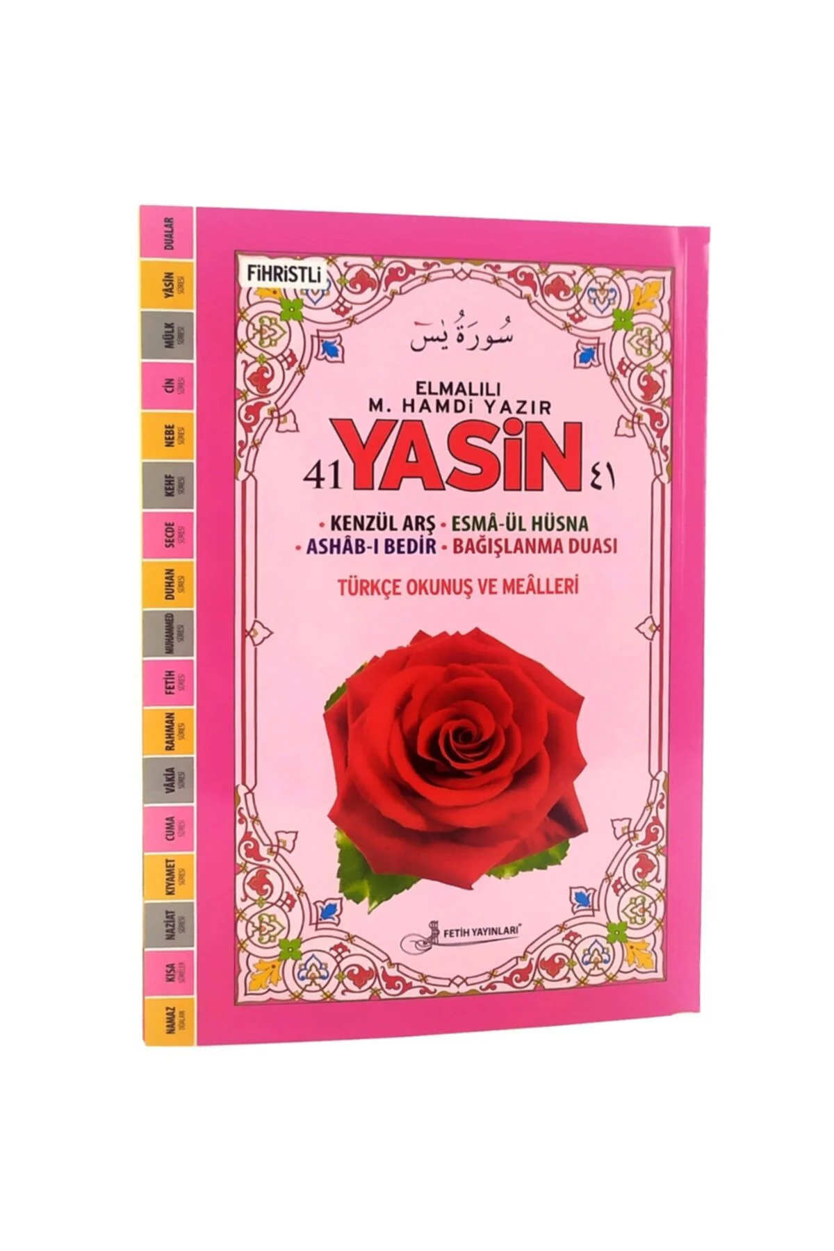 Pembe Renk Orta Boy 41 Yasini Şerif 160 Sayfa