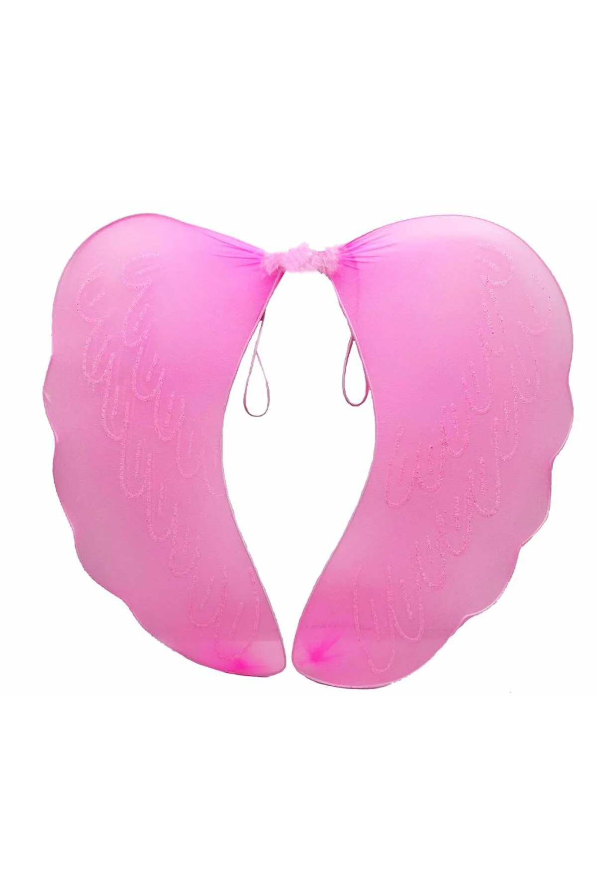 Pembe Renk Ortası Pembe Tüylü Tül Peri Kanadı 40x50 cm/ TrendXhome