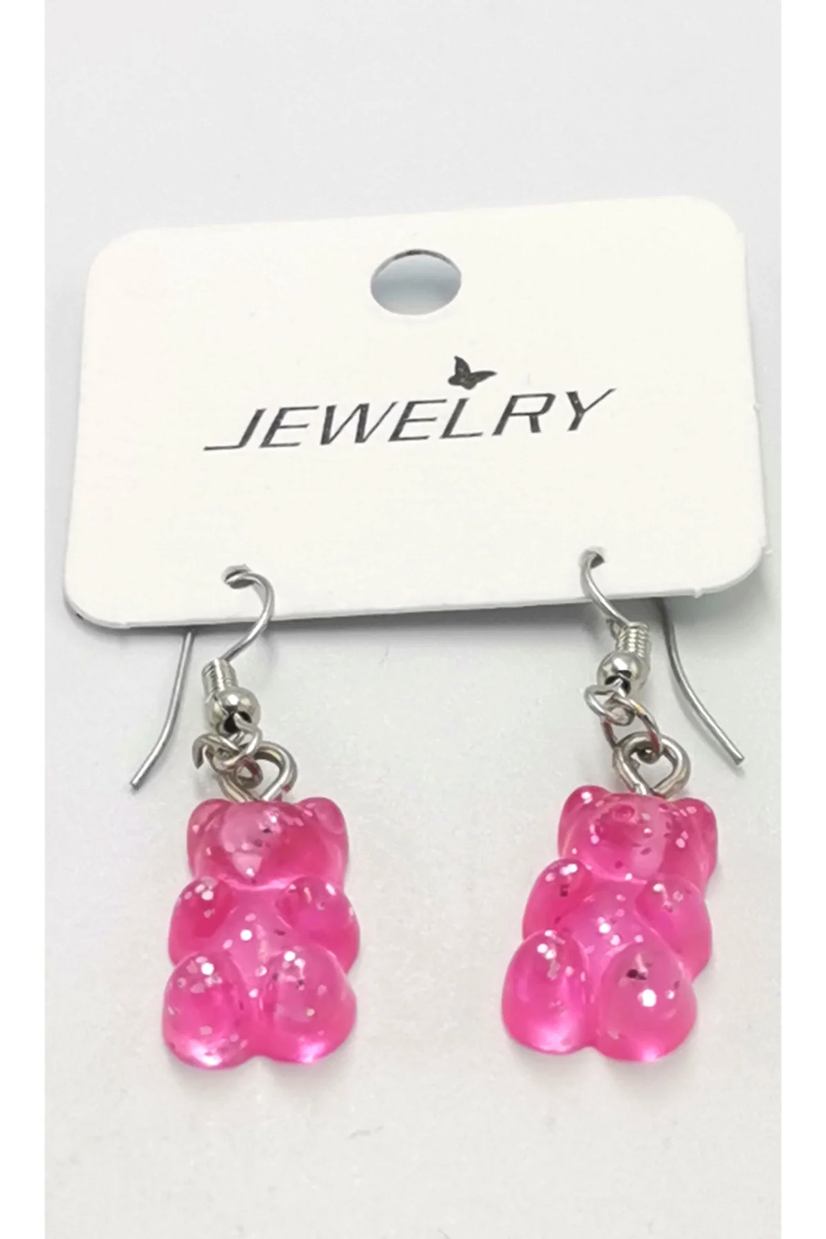 Pembe Renkli Ayıcık Küpe