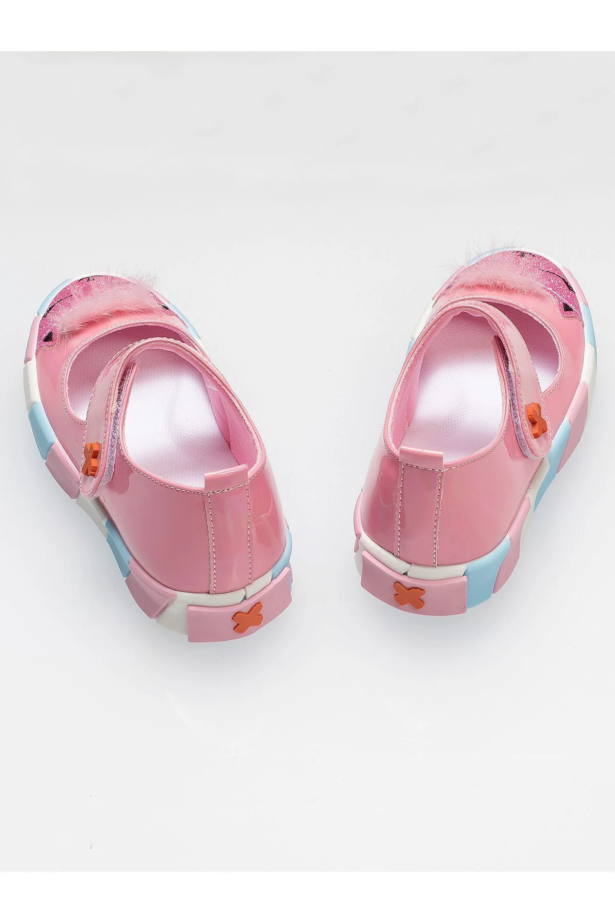 Pembe Rugan Simli 3d Kız Babet Sneakers