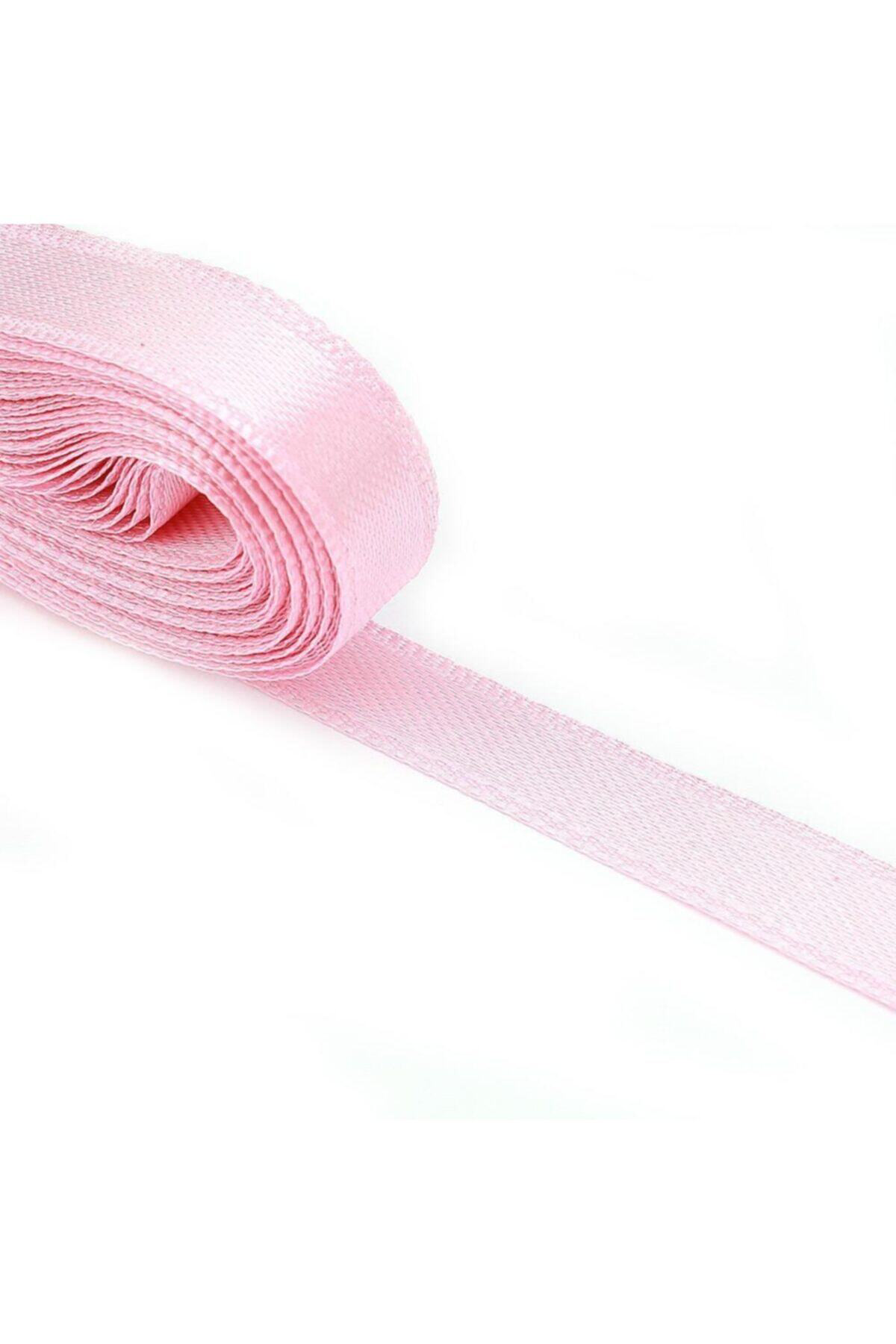 Tuhafiyecimiz Pembe Saten Kurdele Çift Taraflı 1Cm 10Mt