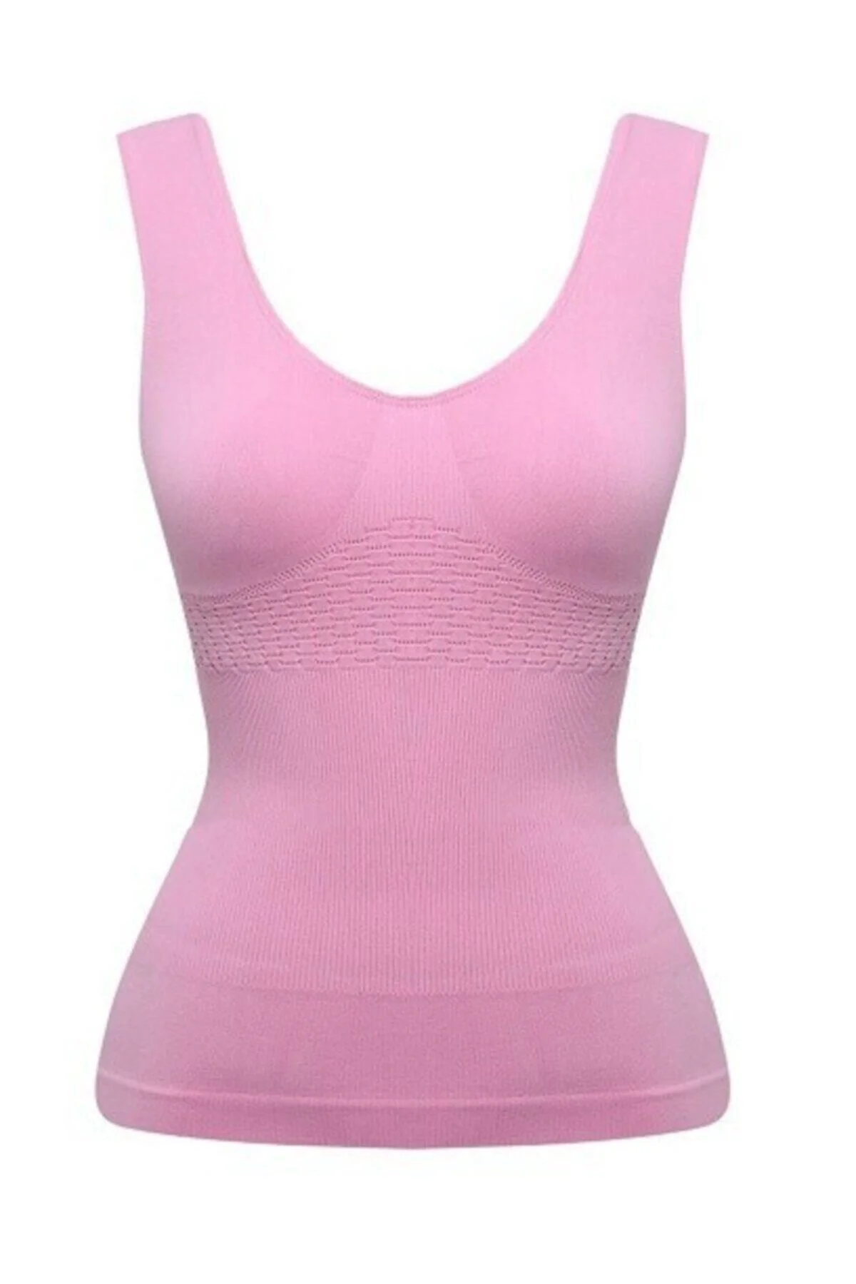 Pembe Seamless Toparlayıcı Atlet 5012