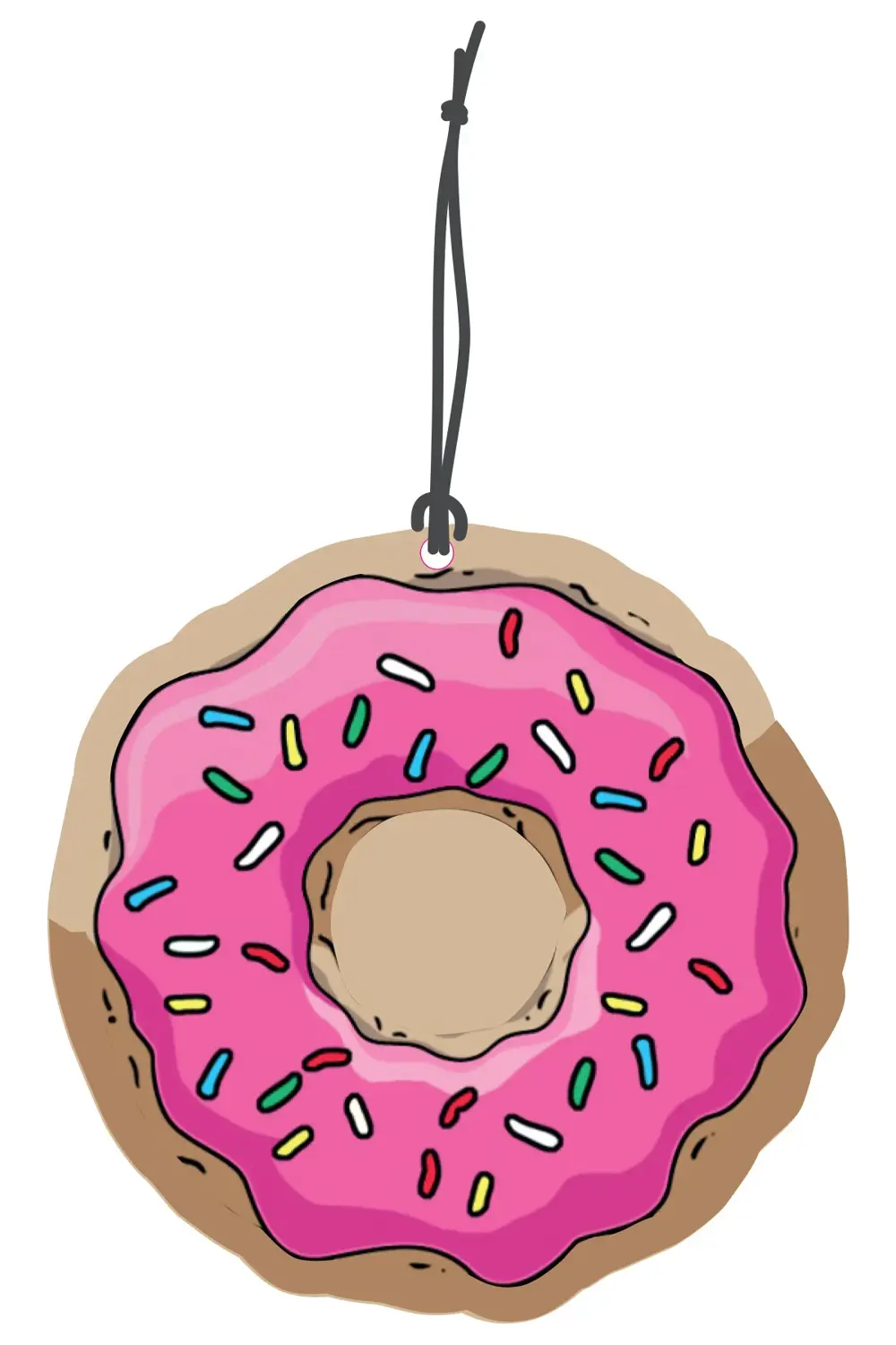 Pembe Şeker Donat Görselli Oto Kokusu Dikiz Ayna Süsü Torpido Ve