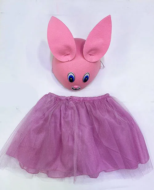 Pembe Tavşan Çocuk Gösteri Kostümü Eğlenceli Tasarım