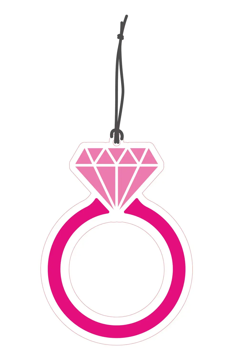 Pembe Tektaş Yüzük Tasarımlı Oto Kokusu Dikiz Ayna Süsü Torpido V