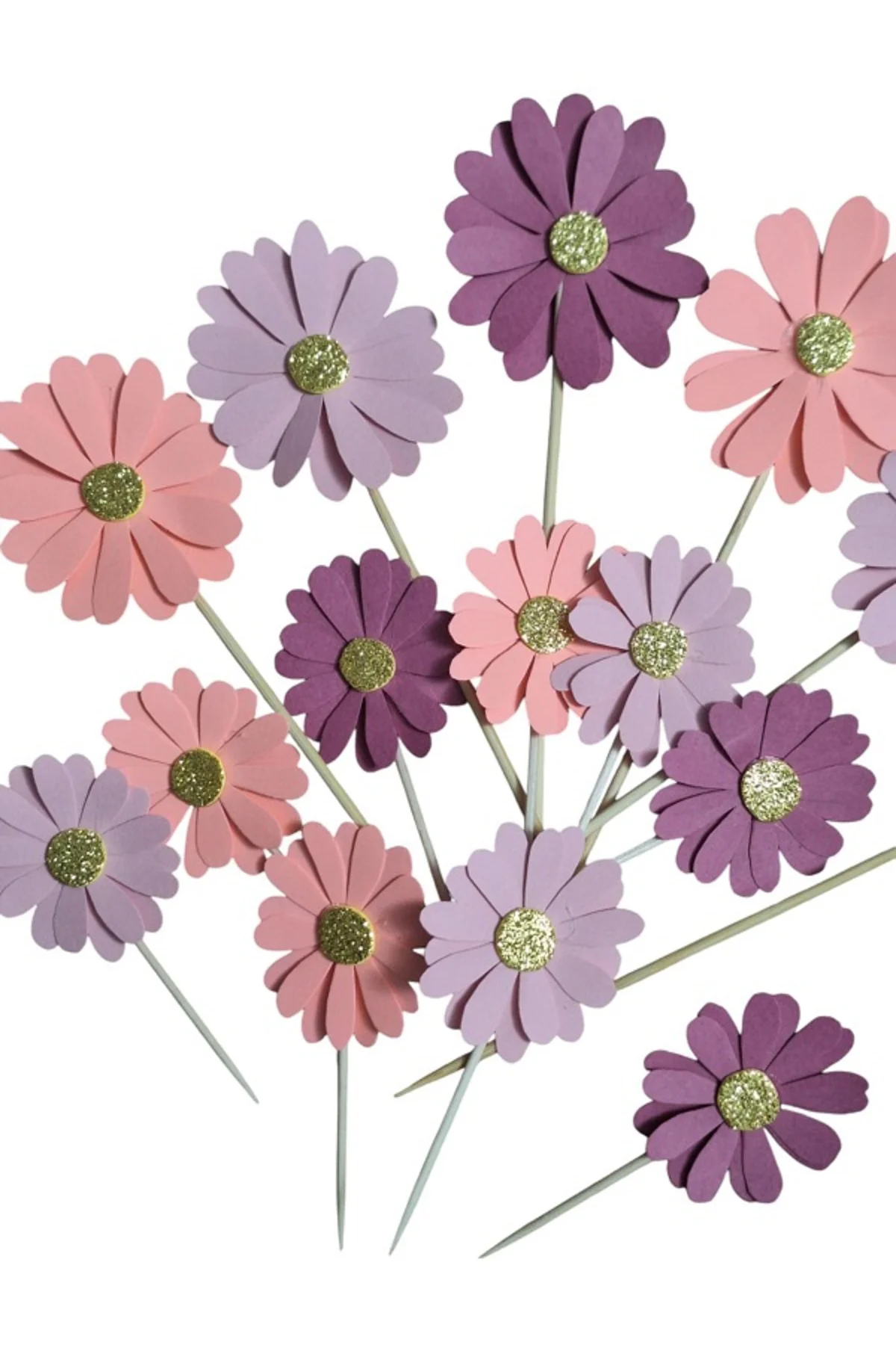 PEMBE TONLU PAPATYA KÜRDAN PASTA SÜSÜ 15 ADET