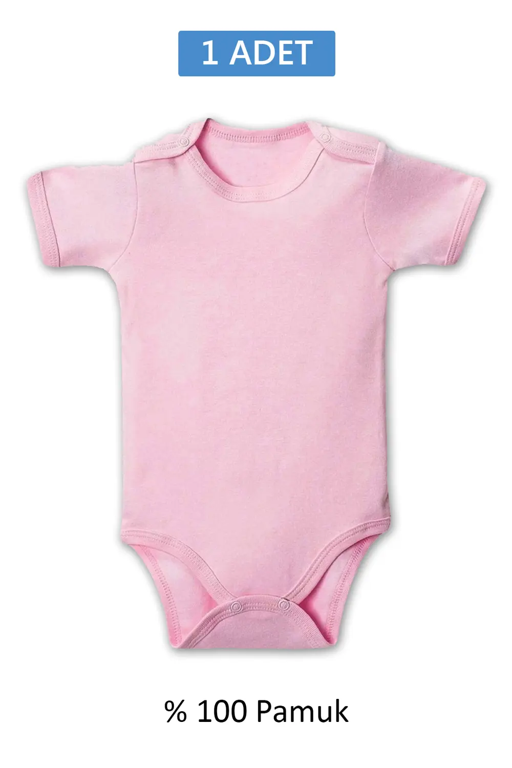 Pembe Yarım Kol Body Zıbın 2-7 YAŞ Çocuklar İçin (1 ADET) Alttan 